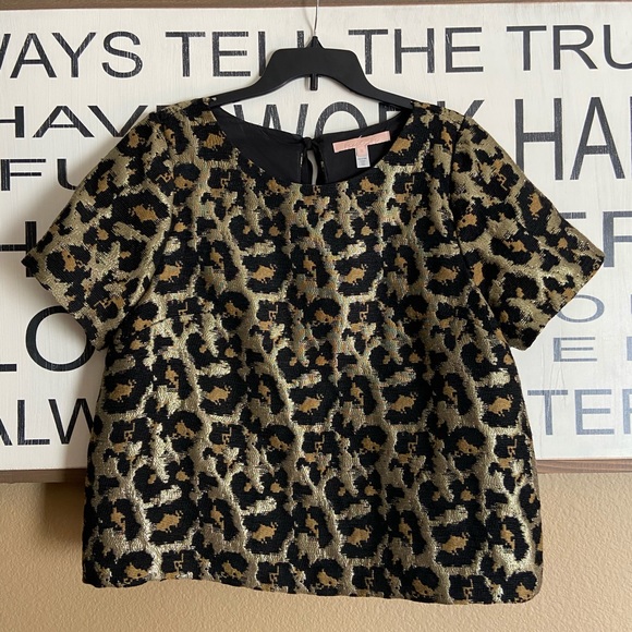 Anthropologie Tops - Hutch Jacquard Leopard Print Box Top